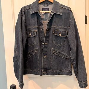 Faded Glory Vintage Denim Jacket Large Oversized Y2K EUC Baggy Concert BOHO Fest